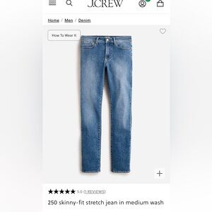 Jcrew Mens style 252 jeans 32x32